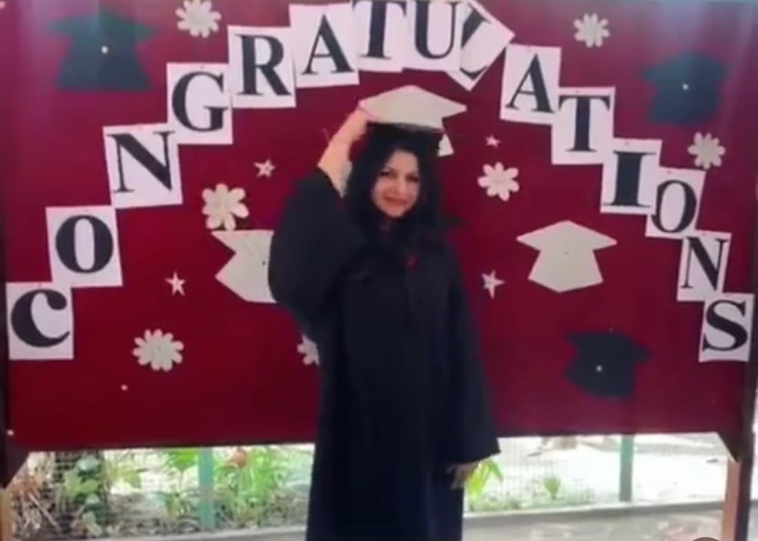 Graduation ceremony photo of Sonali 
