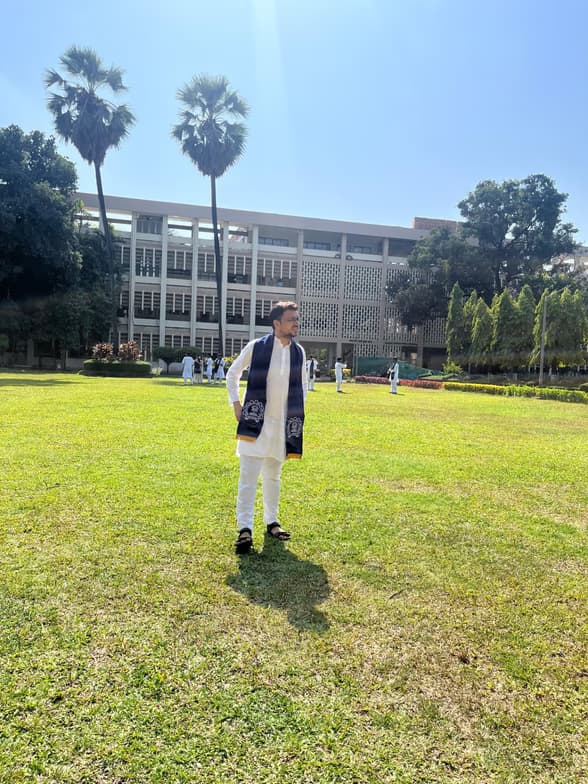 Graduation ceremony photo of Ramesh 