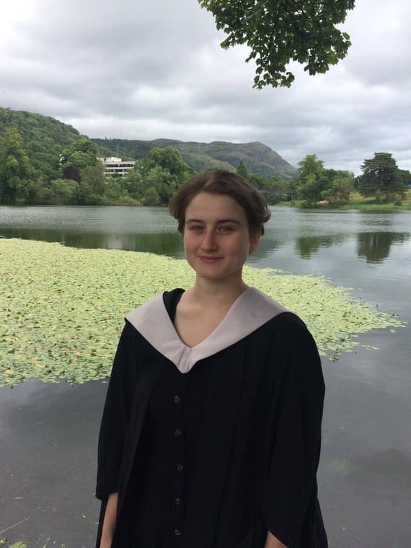 Graduation ceremony photo of Rebecca 