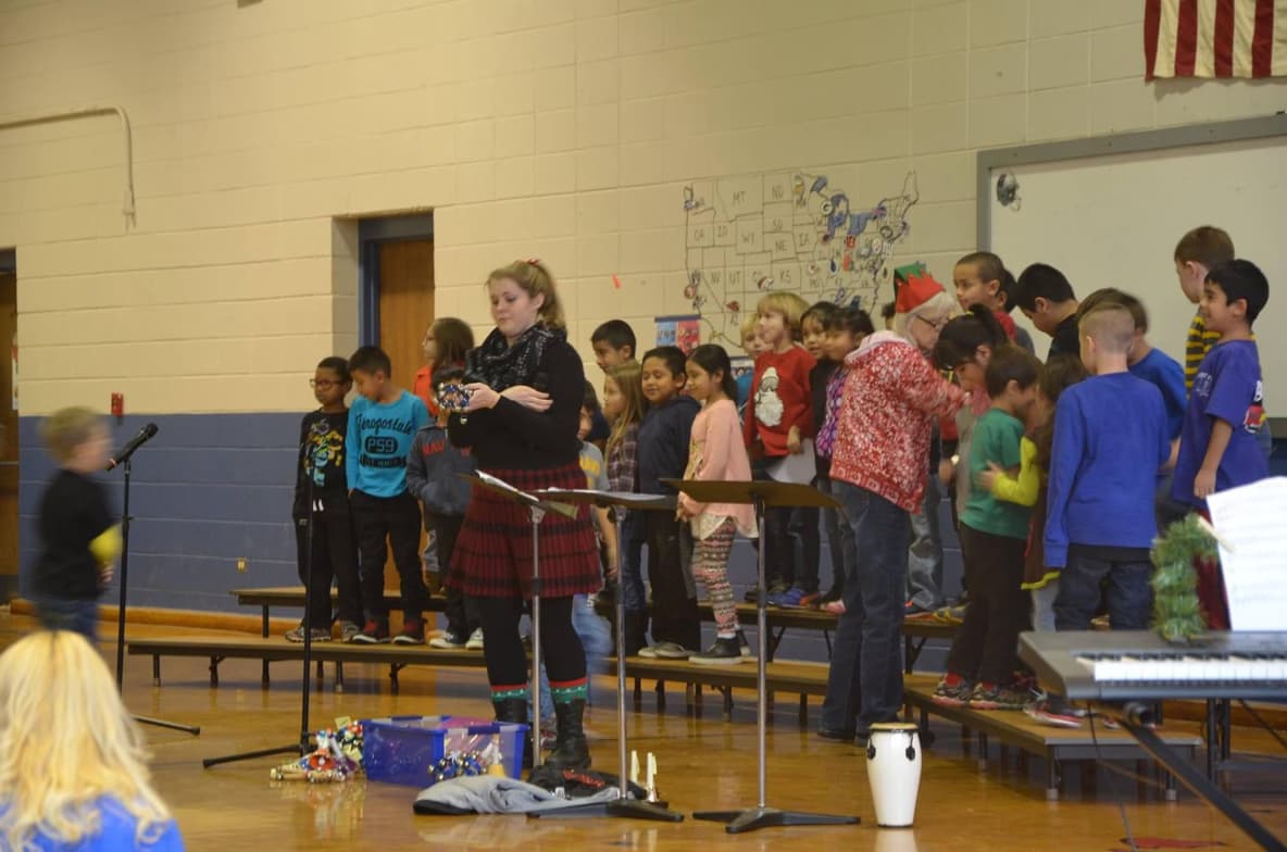 Chloe conducting a lesson 