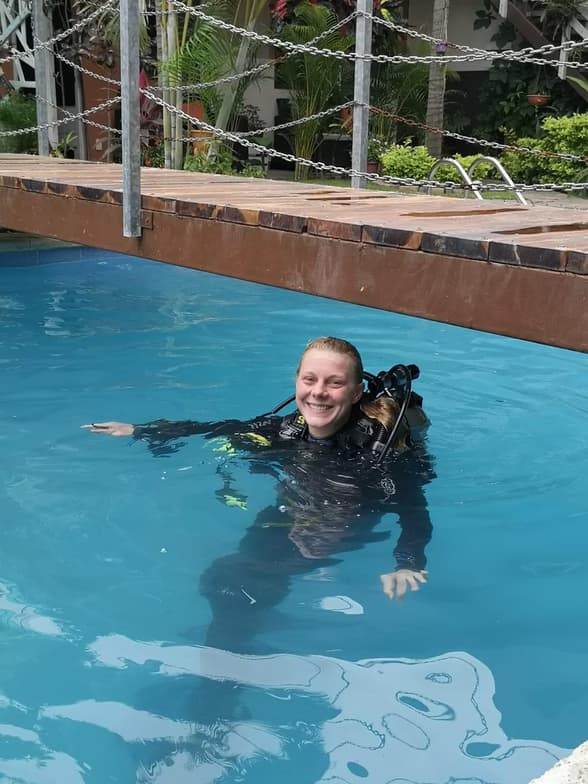 Travel snapshot of Emily during a trip 