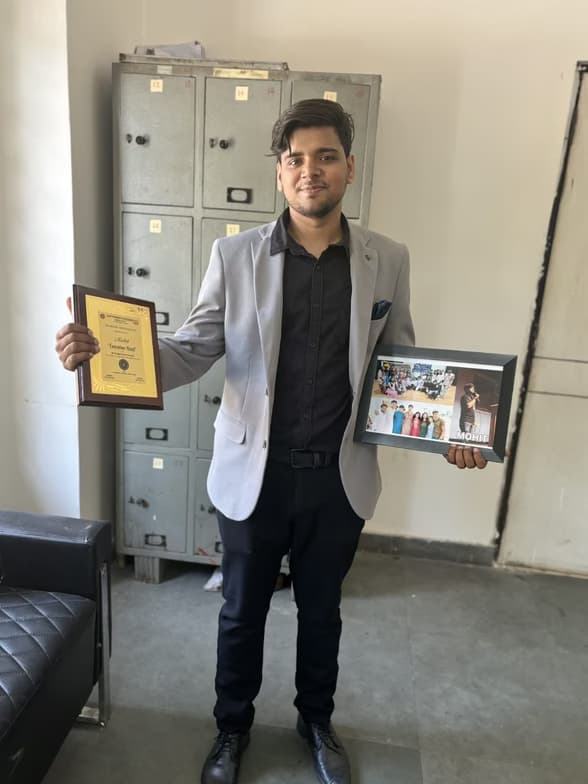 Graduation ceremony photo of Mohit 