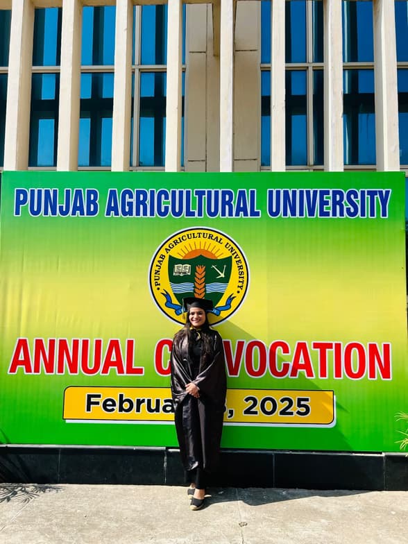 Graduation ceremony photo of Ruhi