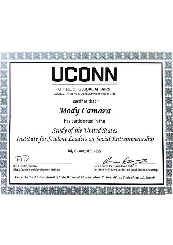 Verified degree or teaching certification of Mody  