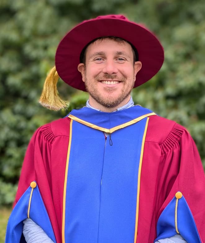 Graduation ceremony photo of Vincent 