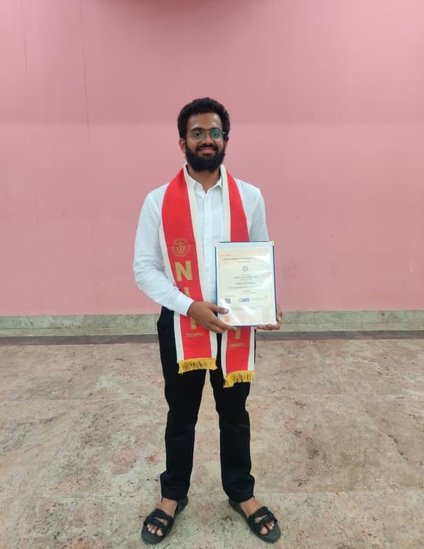Graduation ceremony photo of Chintha Lohith 