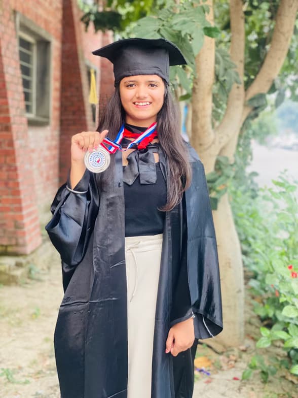 Graduation ceremony photo of Rajneet 