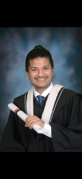 Graduation ceremony photo of Pranav