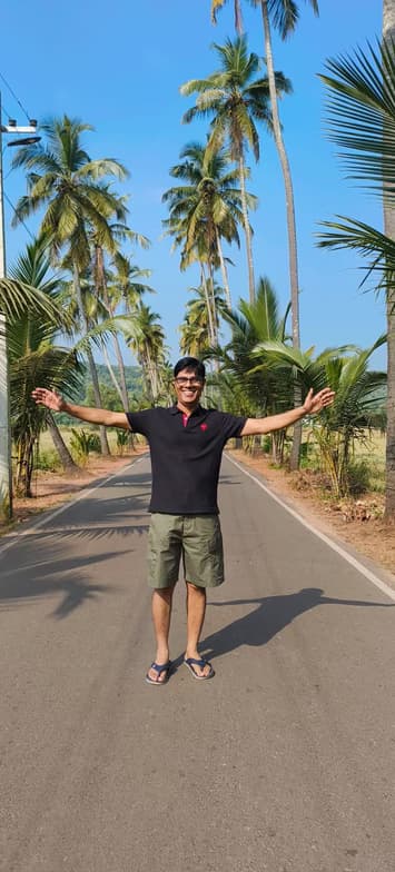 Travel snapshot of Binod  during a trip 