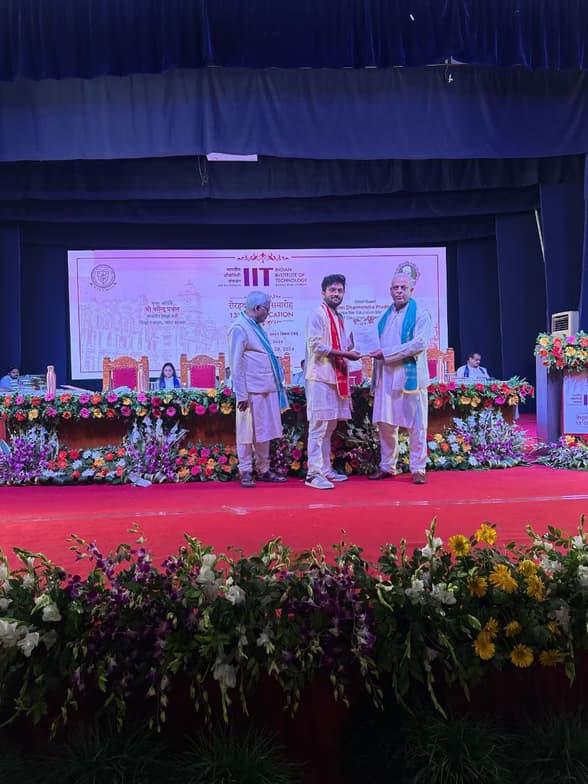 Graduation ceremony photo of Sarthak