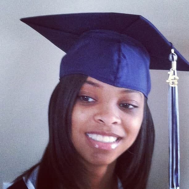 Graduation ceremony photo of Ashley