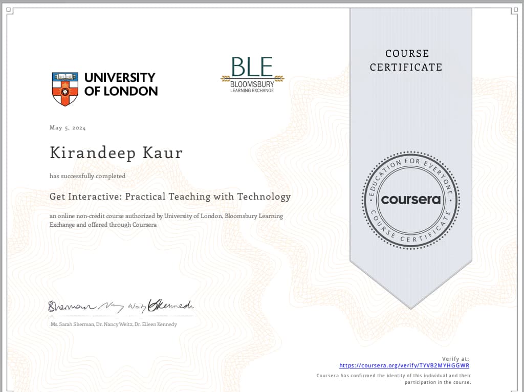 Kirandeep graduated from Lambton College