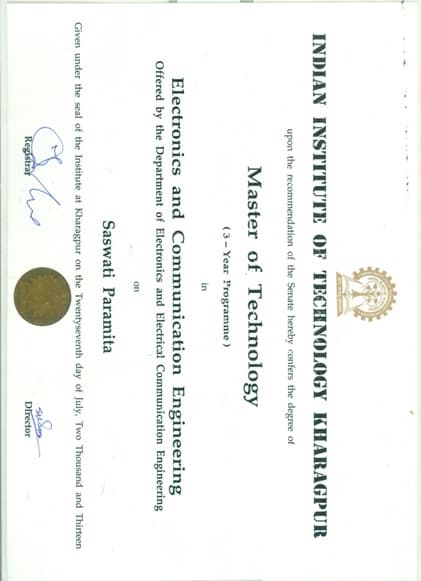 saswati graduated from Bijupatnaik University, Odisha