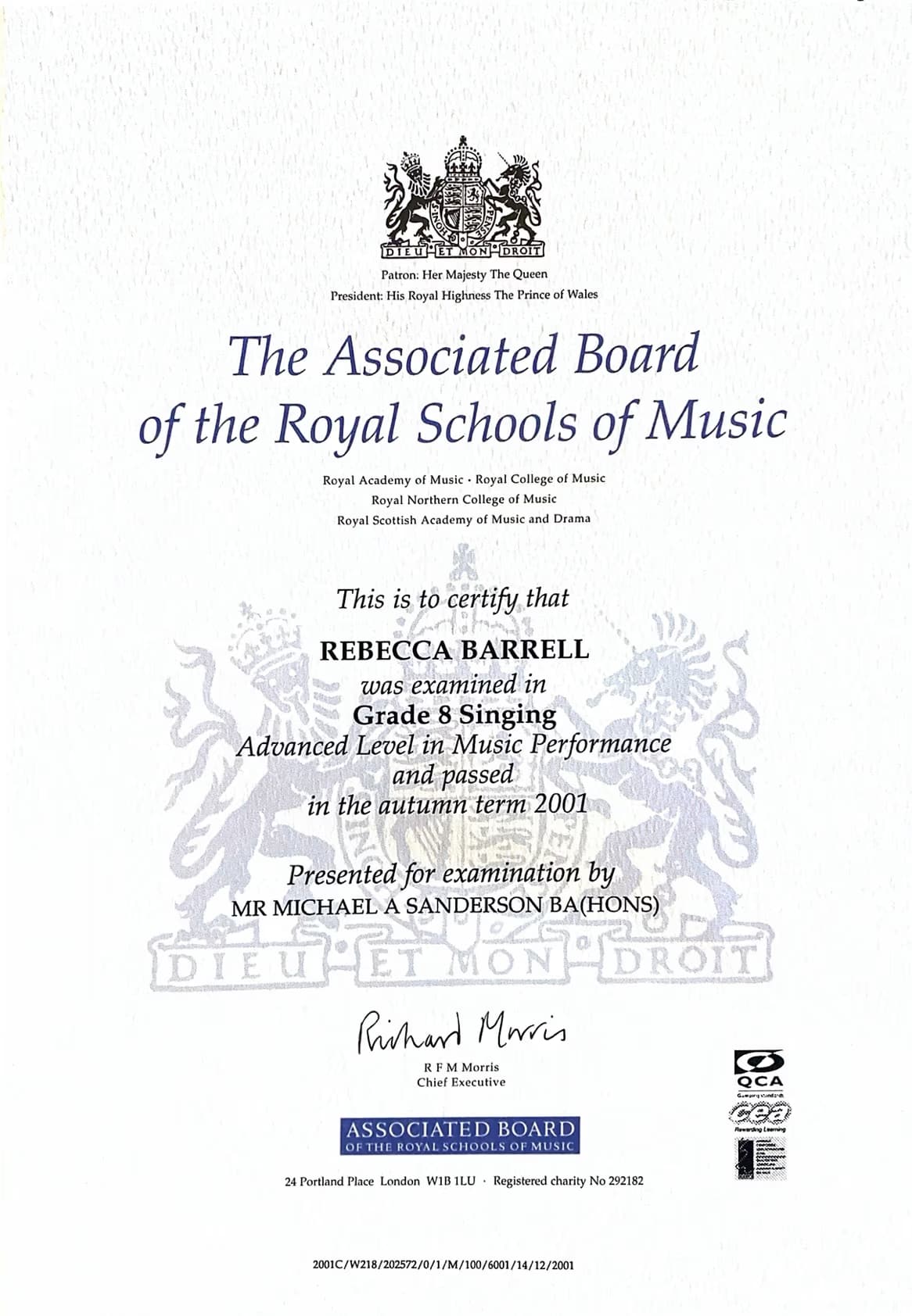 Rebecca graduated from Brunel University