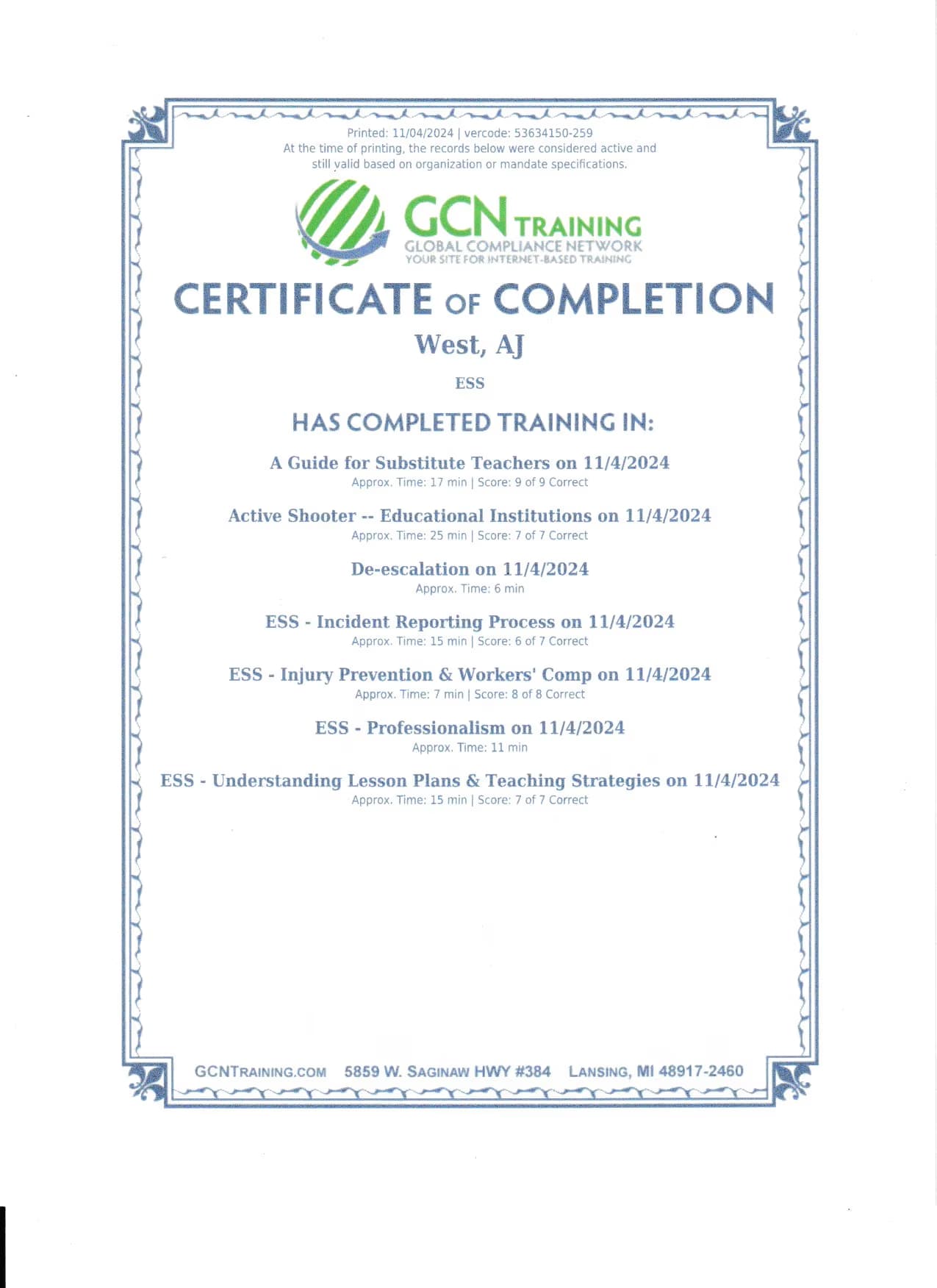 AJ graduated from Dean College