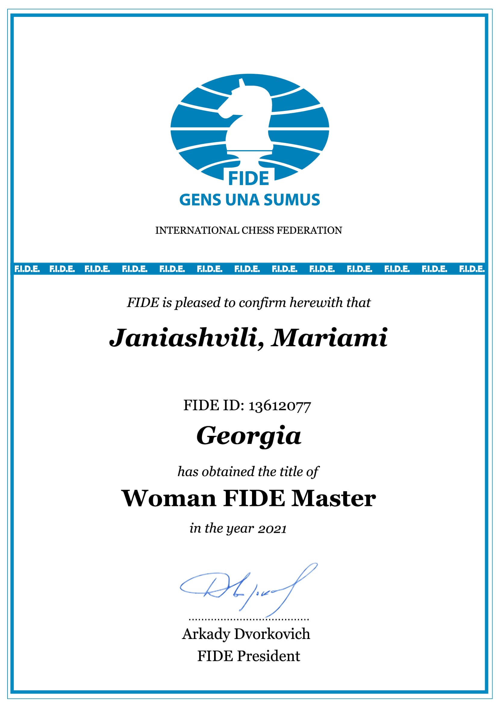 Mariami graduated from Tbilisi State University