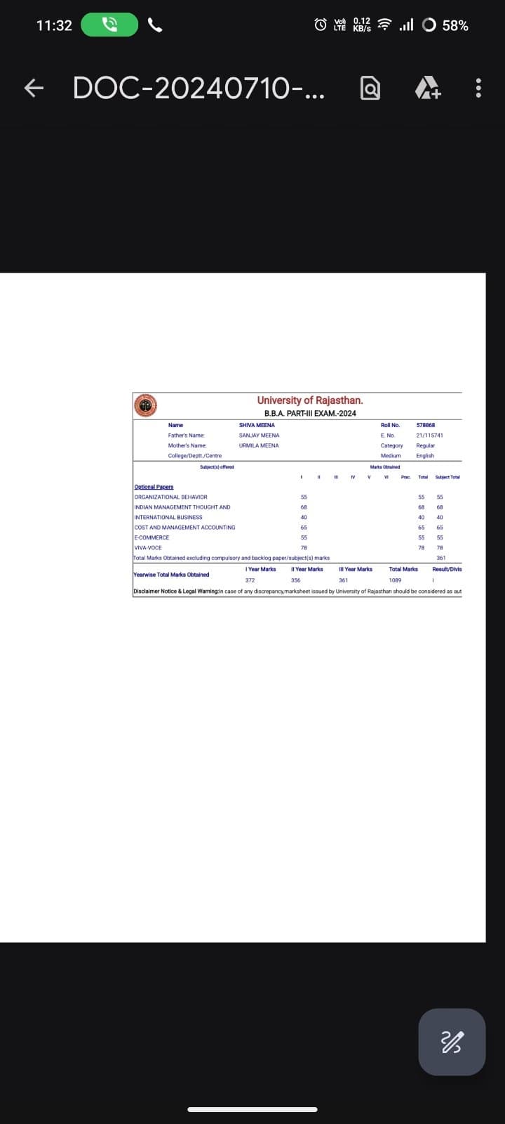Shiva graduated from Rajasthan University