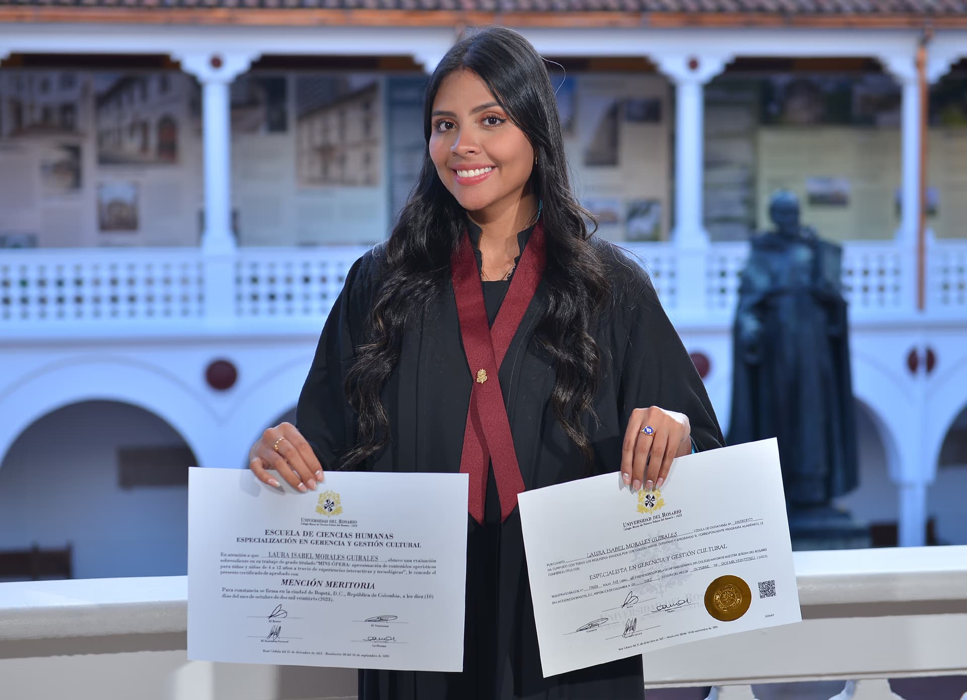 Laura graduated from Universidad del Rosario