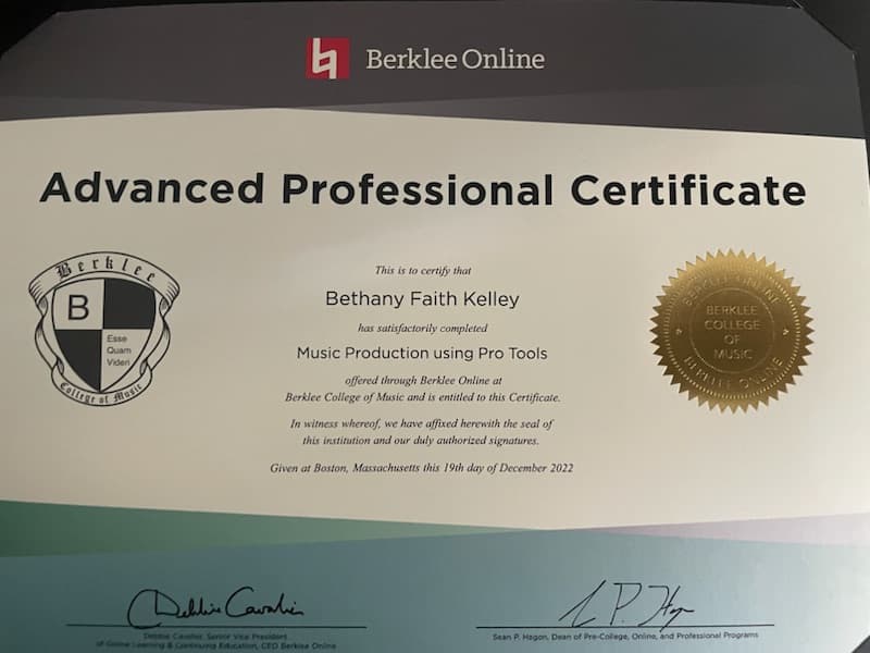 Beth graduated from Berklee College of Music