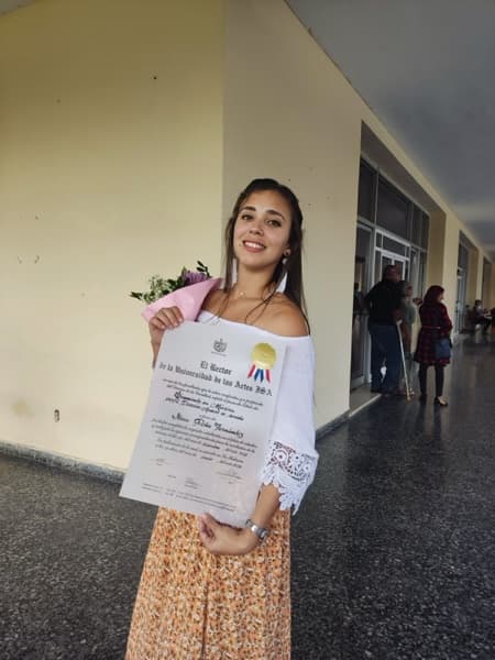 Ilena graduated from University of Arts in Cuba