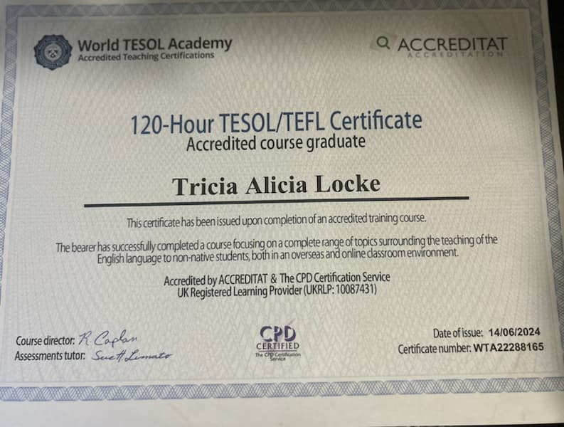 Tricia graduated from University of Windsor