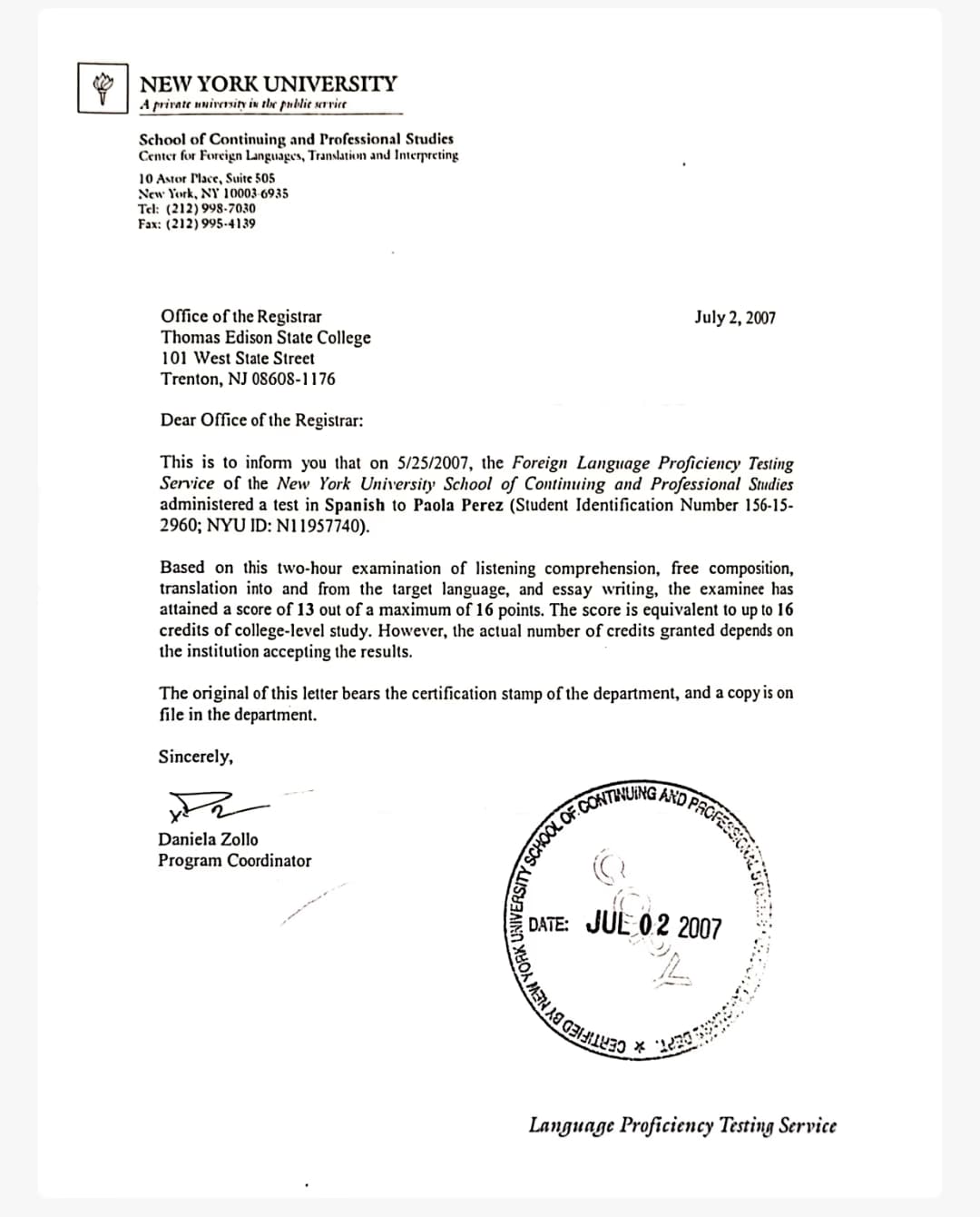 Paola graduated from University of Leon, Spain