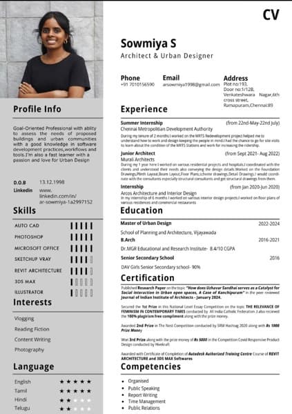 SOWMIYA graduated from DR MGR EDUCATIONAL AND RESEARCH INSTITUTE