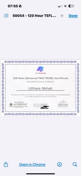 Litlhare graduated from Paray School of Nursing