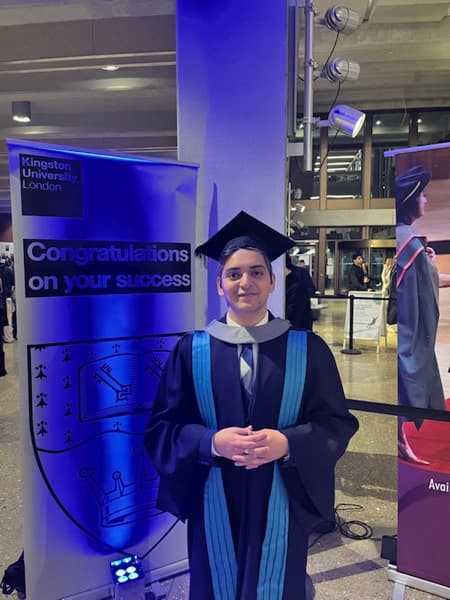 Aryaman graduated from Kingston University London