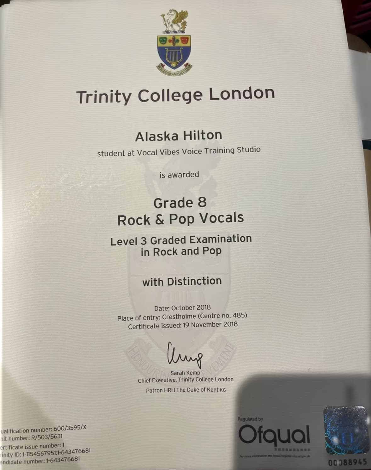 Alaska graduated from Access to music