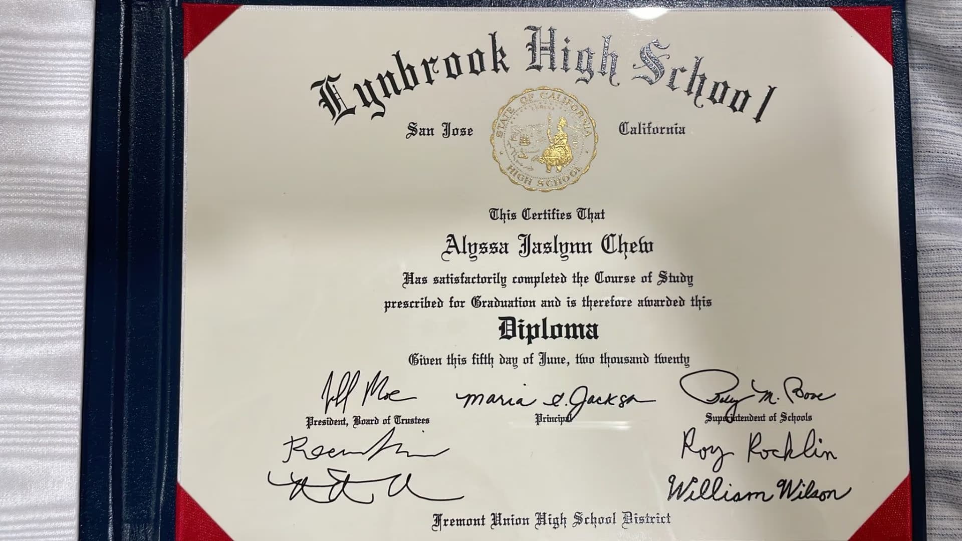 Alyssa graduated from California Polytechnic San Luis Obispo