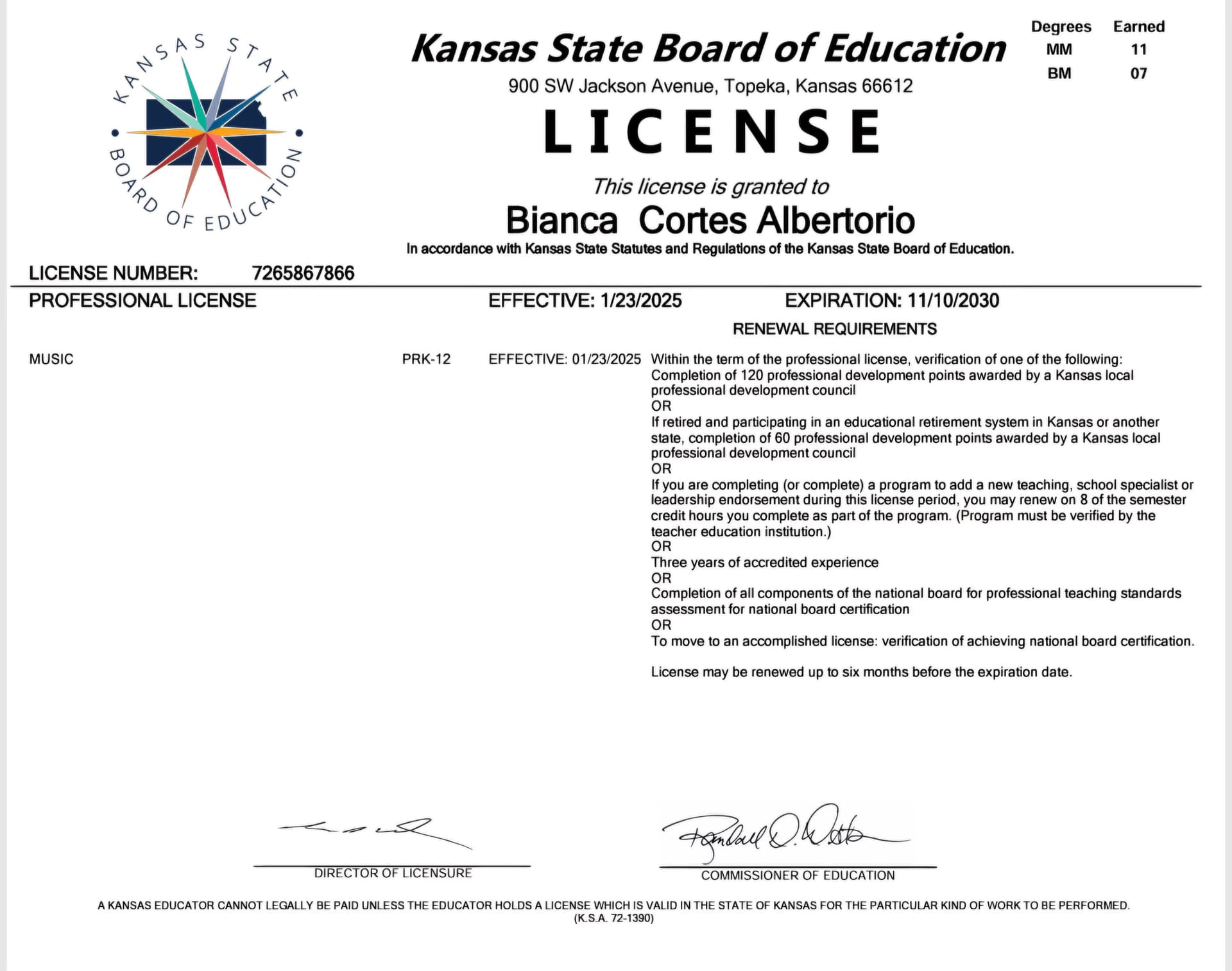 Bianca graduated from Conservatory of Music of Puerto Rico