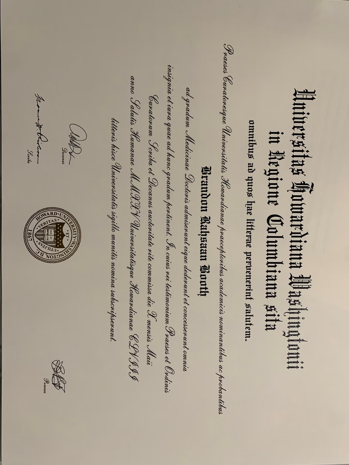 Brandon graduated from Philander Smith College