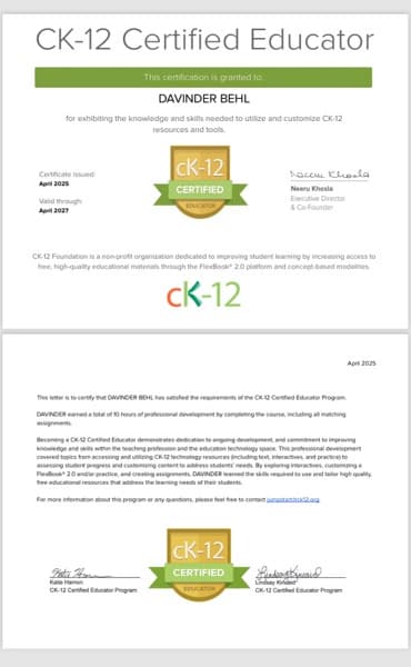 Davinder  graduated from Panjab university, Chandigarh 