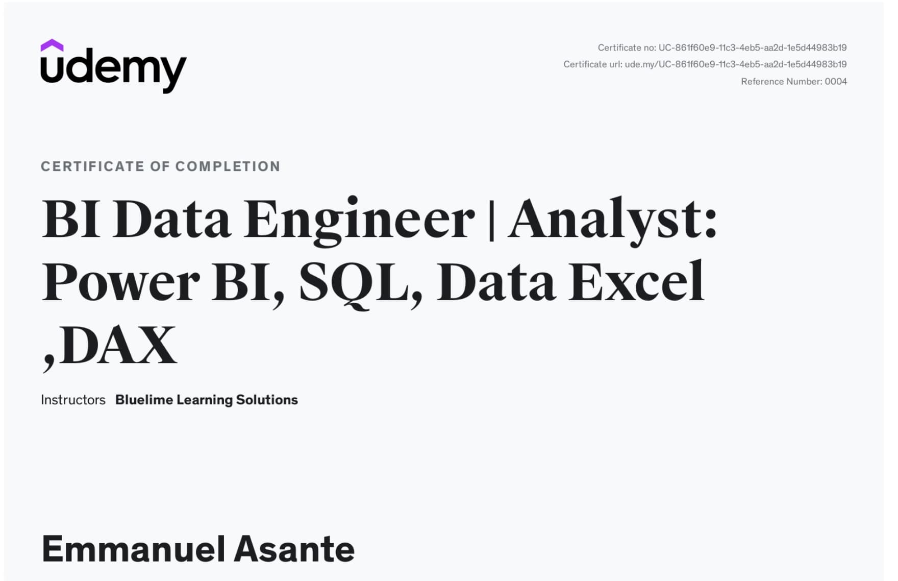 Emmanuel graduated from University of Mines and Technology