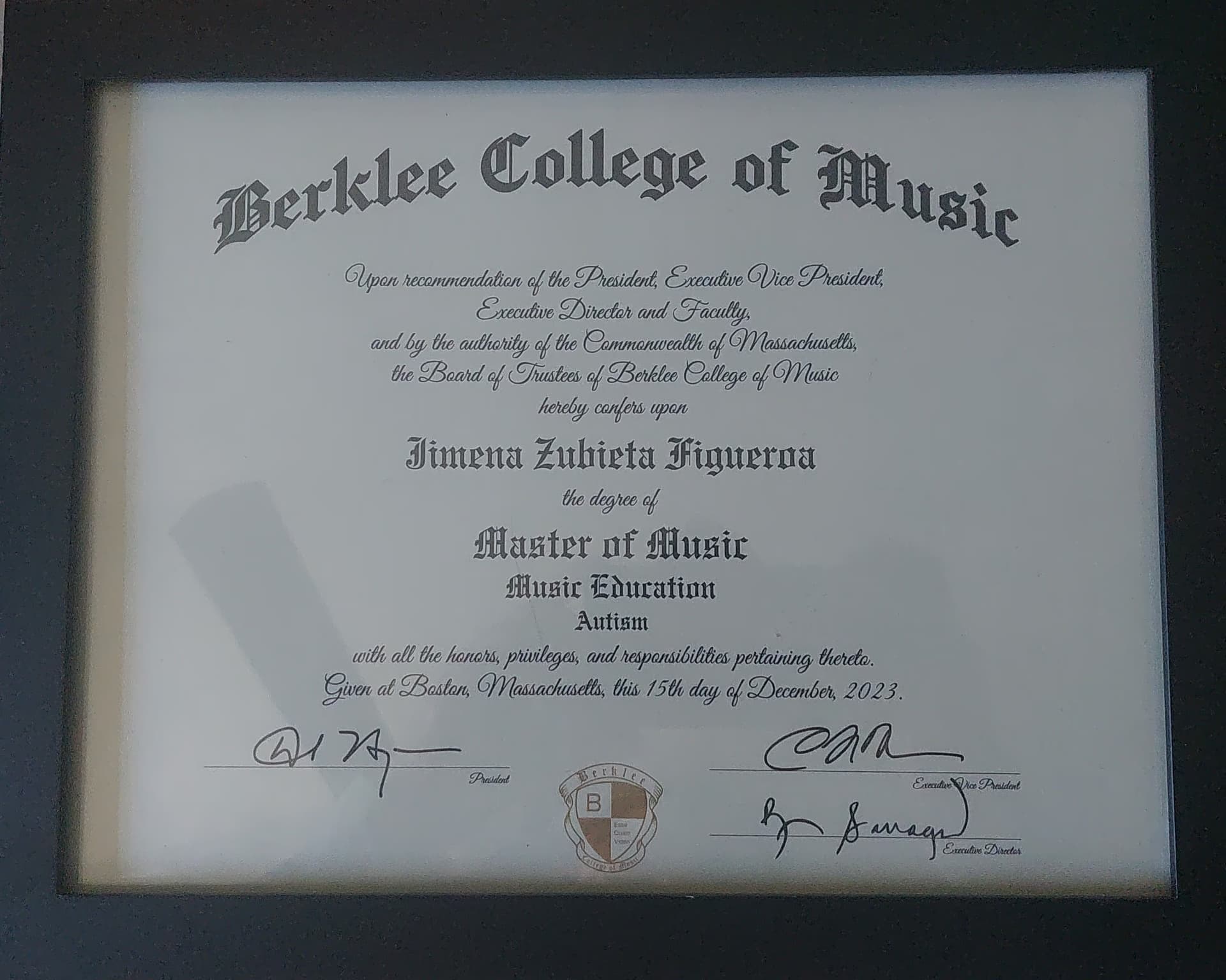 Jimena graduated from Berklee College of Music