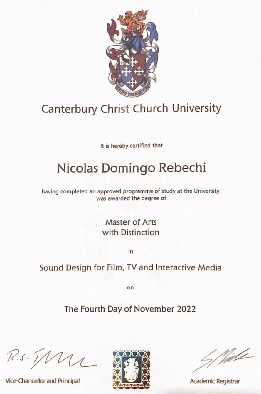Nicolas graduated from Canterbury Christ Church University
