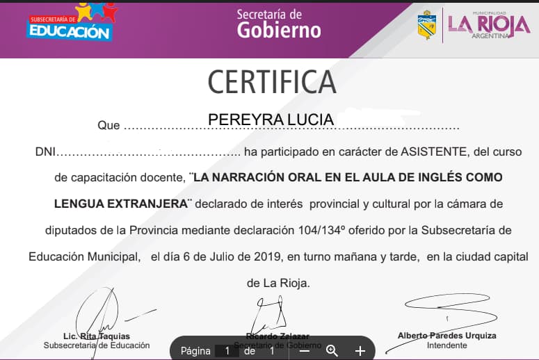 Lucía graduated from Loyola