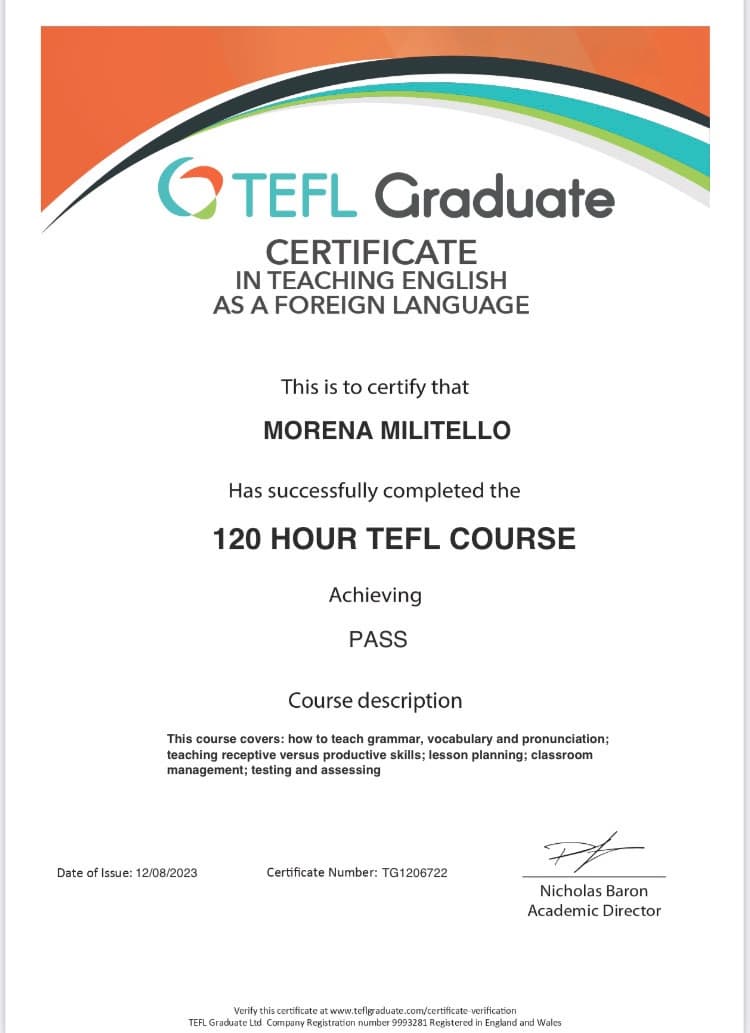 Morena graduated from University of Catania 