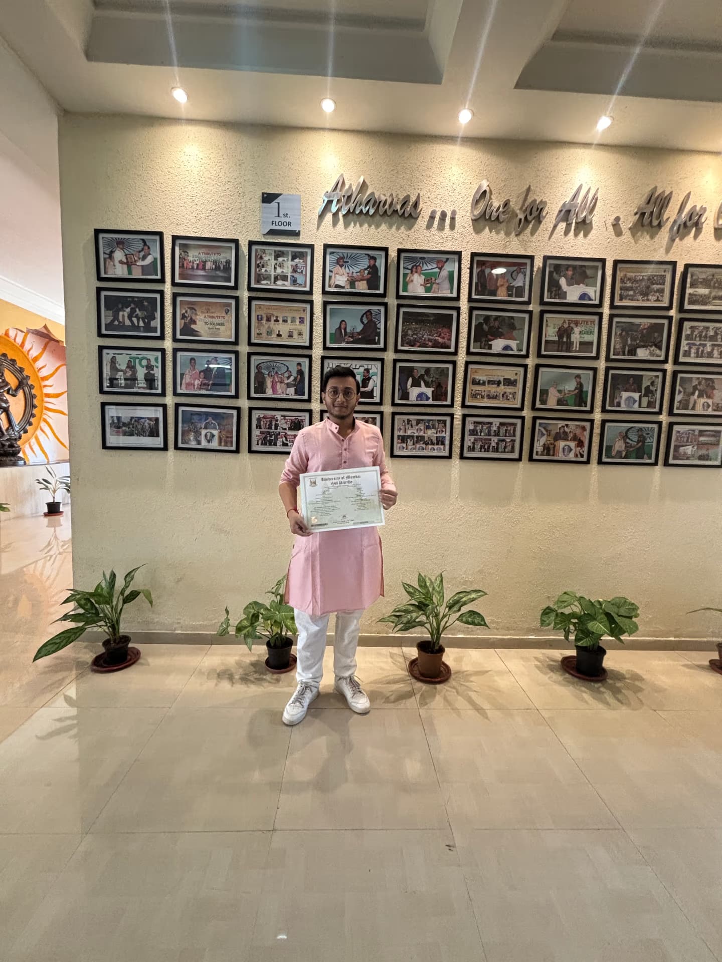 Prasham graduated from Mumbai University