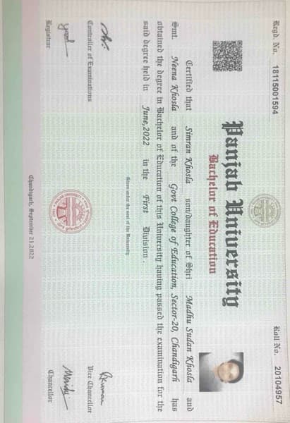 Certificates of Simran