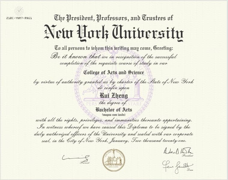 Tracey graduated from New York University