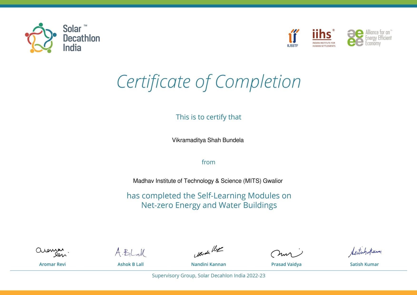 Vikramaditya Shah graduated from Madhav Institute of Technology & Science, Gwalior