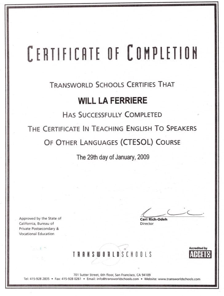 Will graduated from Portland State University