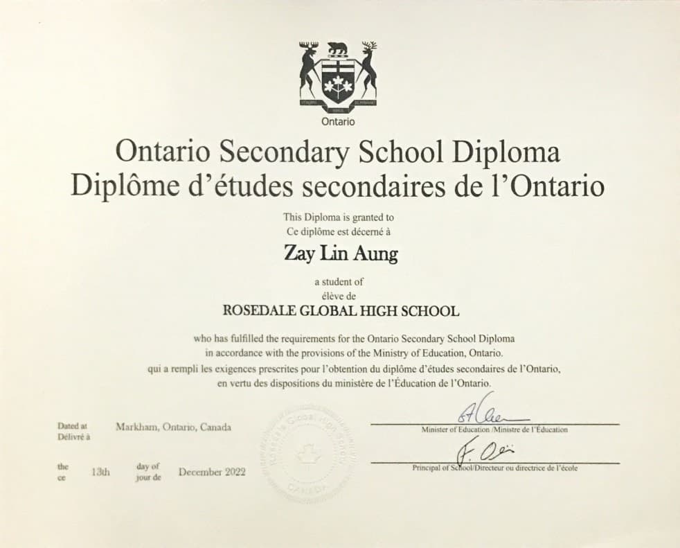 Zay graduated from University of Toronto
