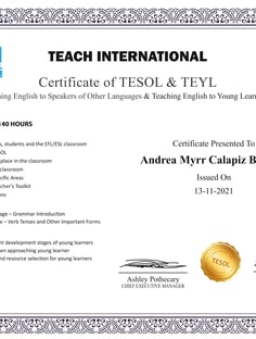 Profile photo of Andrea Myrr Bayawa, undefined tutor at Wiingy