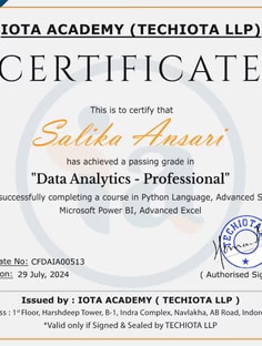 Profile photo of Salika Ansari, undefined tutor at Wiingy