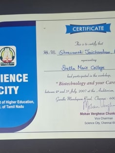 Profile photo of Shravanthi J, undefined tutor at Wiingy