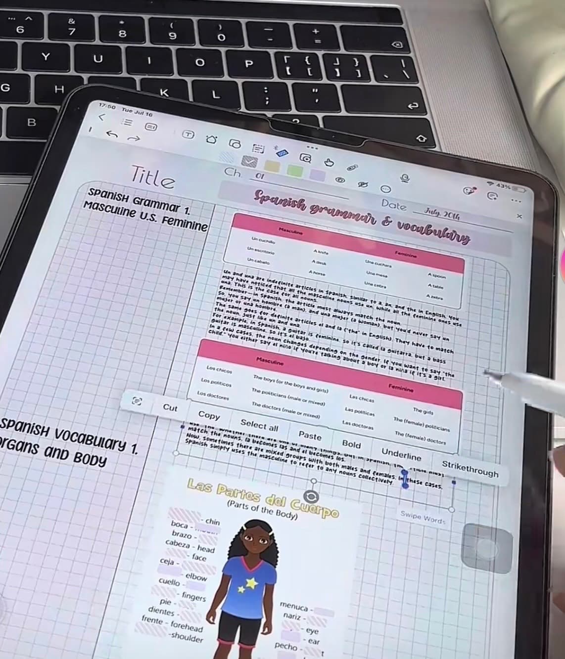 Spanish learning materials by Eliallah