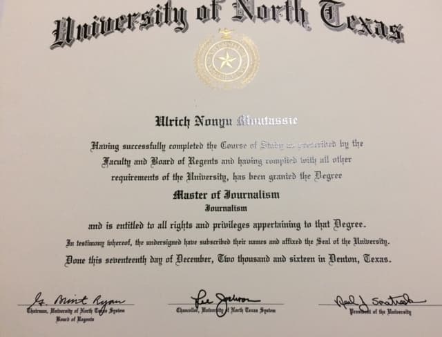 Ulrich Vianney graduated from University of North Texas